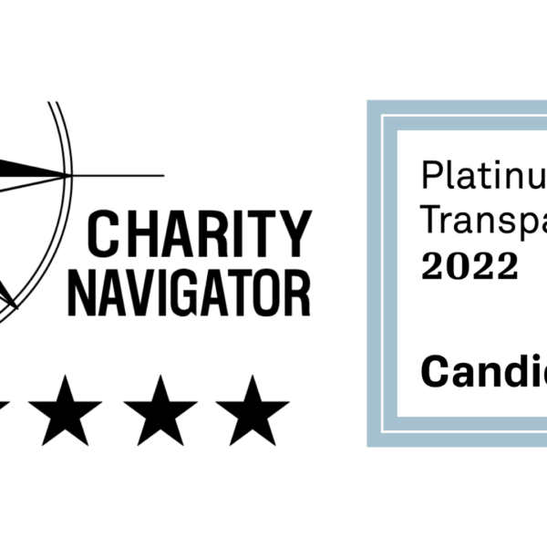 Charity Navigator 4 star and Candid Platinum Transparency