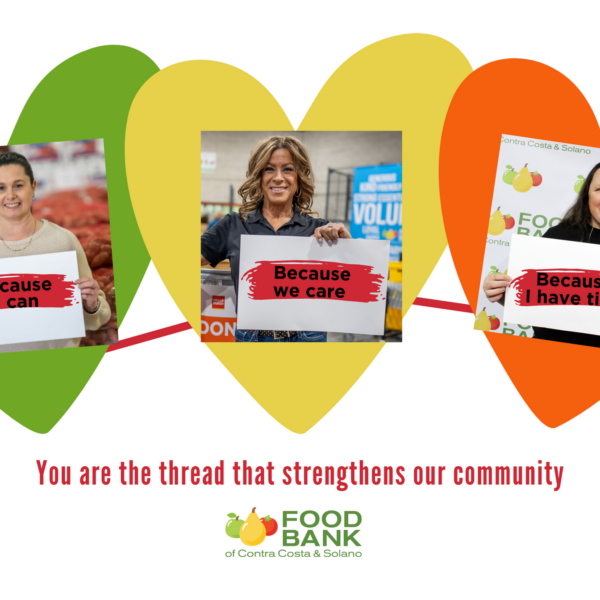 Una tarjeta de San Valentín con tres mujeres con carteles que dicen "porque puedo", "porque nos importa", "porque tenemos tiempo".