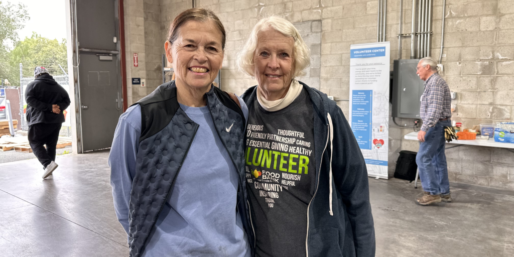 Two Food Bank volunteers