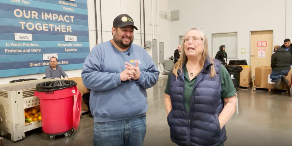 Jeremy and Linda in our Fairfield Volunteer Center.