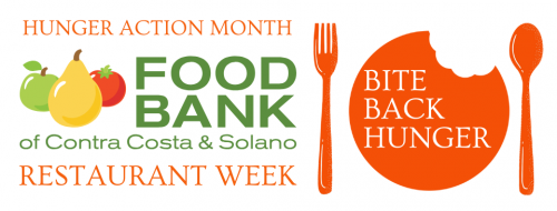 Hunger Action Month, Bite Back Hunger Restaurant Week supporting the Food Bank of Contra Costa and Solano.